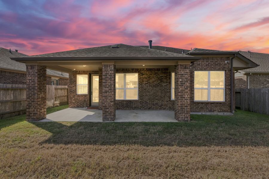 Twilight backyard — Cypress, TX
